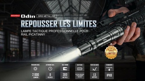 Lampe Torche Olight Odin – 2000 Lumens – Fixation Picatinny et Switch - Imagen 3 de 10