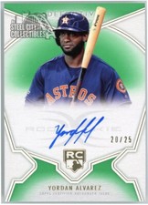 Yordan Alvarez 2020 Topps Definitive Collection Green Rookie Auto #DRA-YA 20/25