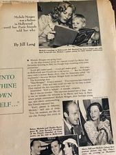 Michele Morgan, Three Page Vintage Clipping, a