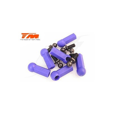 [DE] Team Magic Ball Cups and Studs - Blue - 6 pcs - TM115002B