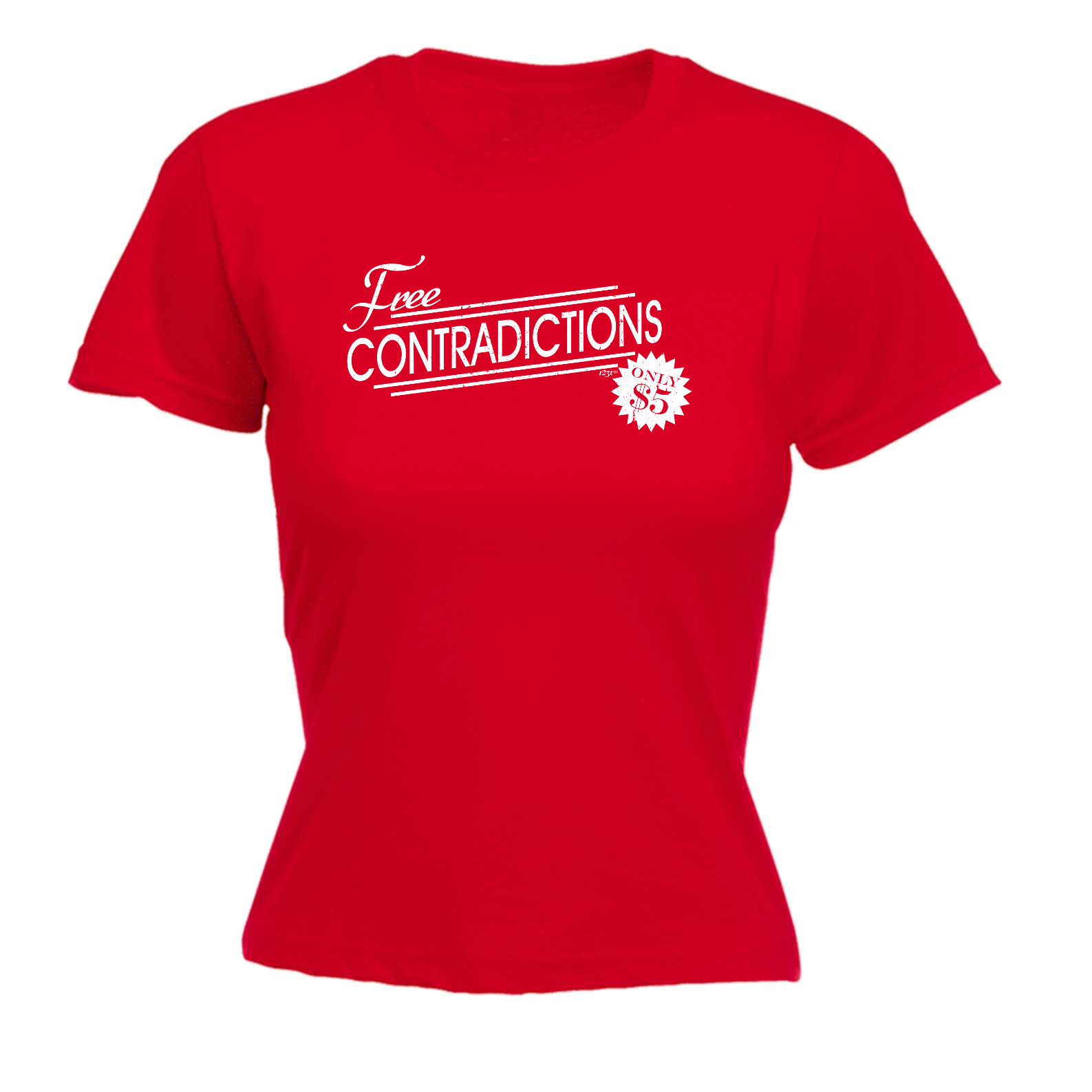 Free Contradictions - Womens T Shirt Funny T-Shirt Novelty gift tshirt