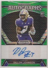 2024 Panini Prizm Draft Picks Autographs Dillon Johnson Green Pulsar SSP  /25