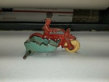 Original 1930's HUBLEY COP Cast Iron Police Motorcycle W/ SIDE CAR