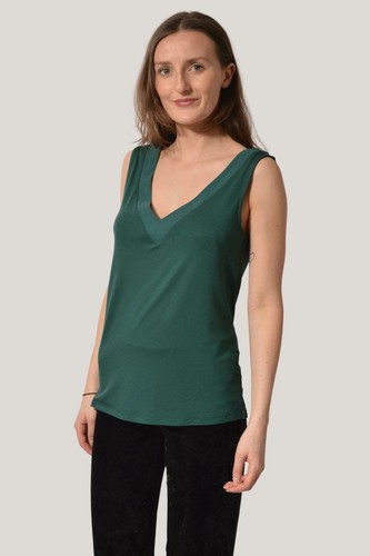 WAREHOUSE Womens Deep Green Elegant V 