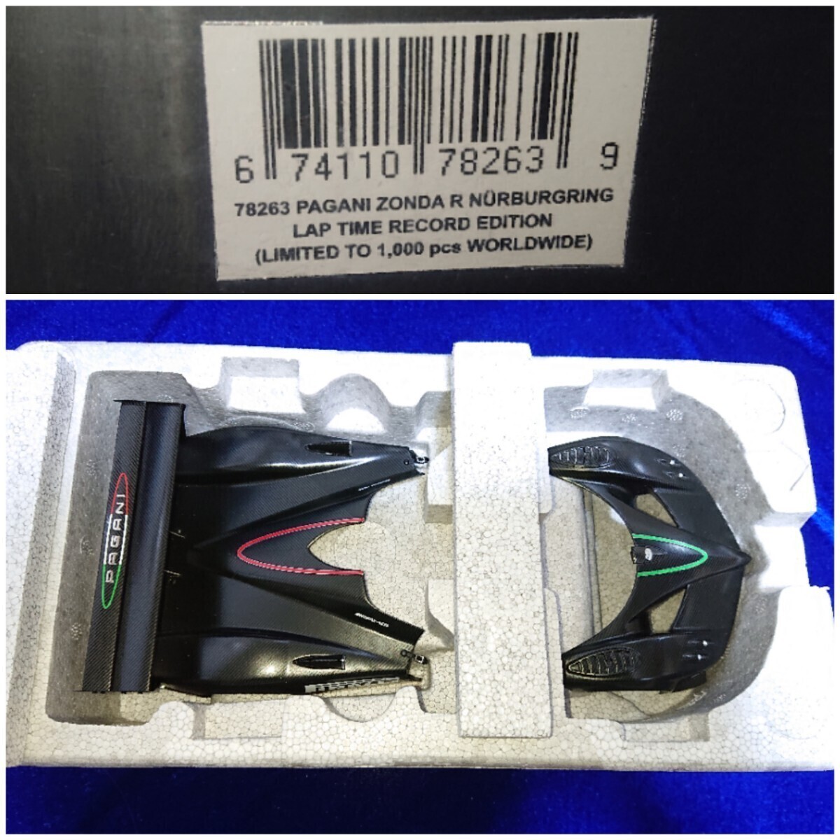 1/18 Pagani Zonda R Lap Time Record Edition Autoart 78263 F/S From