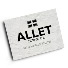 A4 PRINT - Allet, Cornwall - Lat/Long SW7948