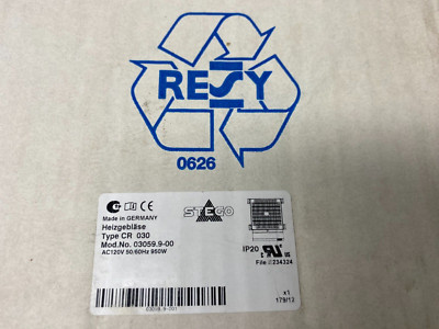 STEGO 03059.9-00 Enclosure Fan Heater Type CR 030 AC120 50/60H 950W