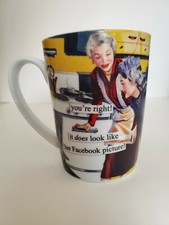 Anne Taintor Coffee Tea Mug Cup Retro Graphic Facebook Glam Pinup Vintage Style
