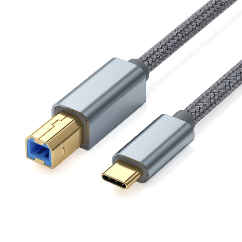 6.5FT USB-C to USB-B 2.0 Cable Nylon for Epson HP Canon Brother Printer Scanner - Image 4 of 4