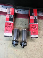 (2) NOS GE GENERAL ELECTRIC 5U4GB Rectifier Radio Audio TUBES 5U4 Gray Plates