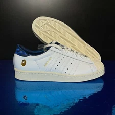 DS Adidas x Bape a Bathing Ape x Undefeated Superstar 80s sz 8 white B34292 OG 