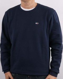 Tommy Hilfiger Jeans De Hombre Sudadera Crepúsculo Azul Marino-Polar Suéter  De Cuello Redondo | eBay
