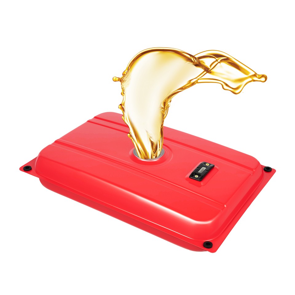 Universal Generator Gas Fuel Tank w/ Chrome Cap Gauge Petcock Valve Red