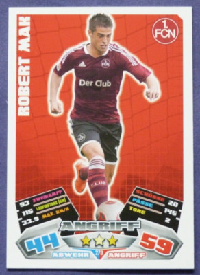 Topps Match Attax Bundesliga 2012/2013 Robert Mak 1.FC Nürnberg Nr.270