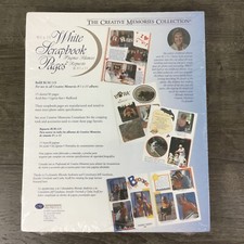 Creative Memories 8 1/2 X 11 White Scrapbook Refill Pages 15 Sealed Hinged