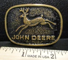 VERY RARE! John Deere JD 4 Four Legged Deer Uniform Belt Buckle 1940-1950 Hamlin