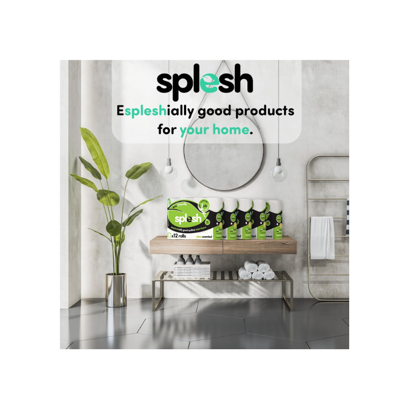 Splesh 3Ply Aloe Vera Toilet Rolls (72 Pack) EcoFriendly Soft