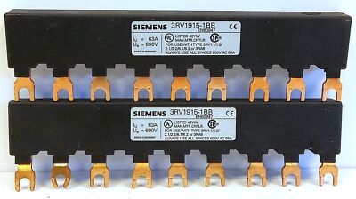 Siemens 3RV1915-1BB SIRIUS 690 V AC 63 A 3 Phase Size S00/S0 Bussbar