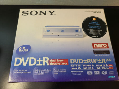 Sony DVD+-R Dual Layer 8.5GB 16X Rewritable DVD/CD Burner DRU-800A *NEW* - Picture 1 of 5