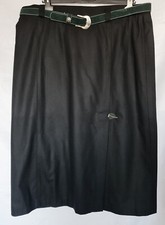 SKIRT VINTAGE TRACHTEN OKTOBERFEST DIRNDL TYROL SOLID BLACK WOMENS US 20 EU 48