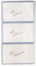 (3) BILL GOGOLEWSKI INDEX CARD SIGNED 1970-75 SENATORS RANGERS PSA/DNA CERTIFIED