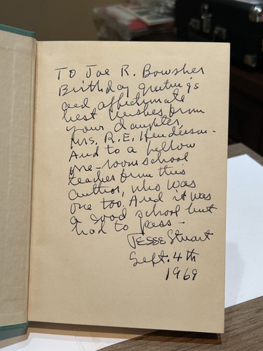 THE THREAD THAT RUNS SO TRUE Jesse Stuart warmly SIGNED hcdj 1949 1958 inscribed - Picture 6 of 11