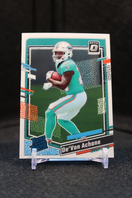 De'Von Achane 2023 Panini Donruss Optic Rated Rookie Holo