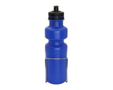 NEW! ALTALINE BICYCLE WATER BOTTLE WITH ALLOY CAGE 28OZ IN ALL BLUE.