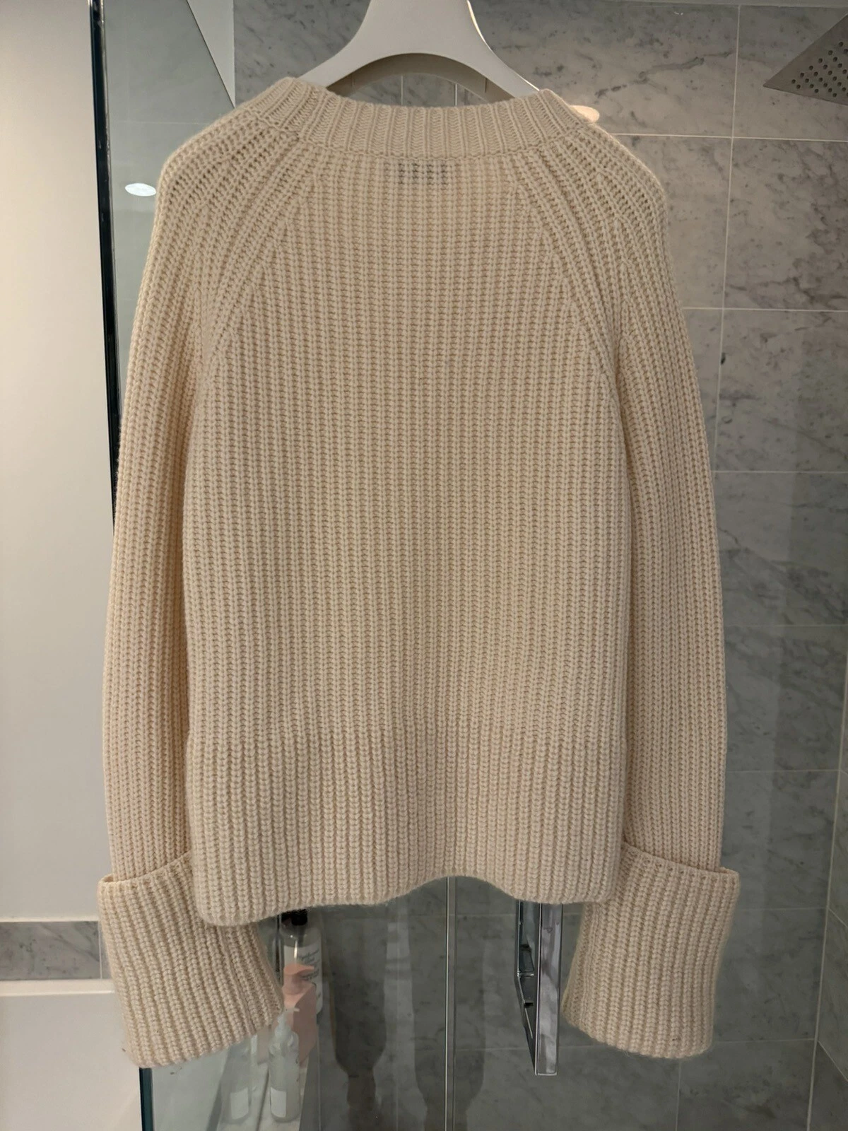 MAGLIONE MONCLER largo calibro bianco sporco avorio taglia S