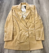 Forte Forte Jacket Size 0 Italy Wool Canvas Nwt Giana Tan Vaniglia $815 Priced