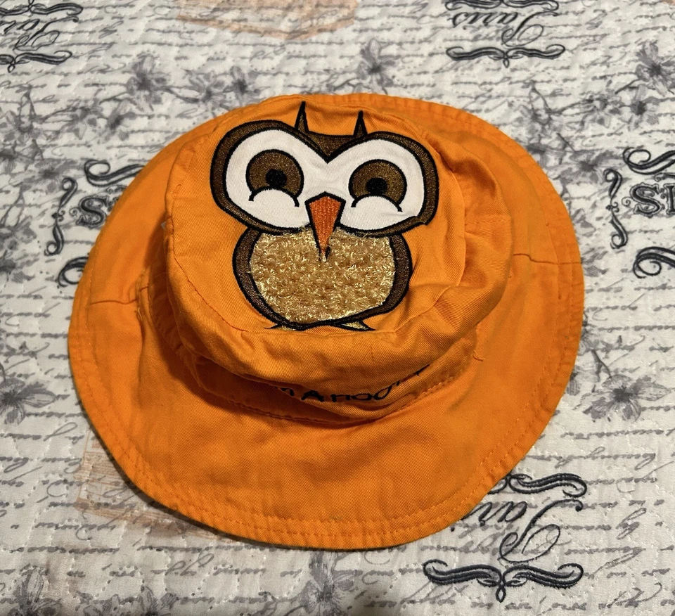 Luvali Reversible Sun Hat Kids UPF 50 Kids One-size Im a Hoot/ Early Bird Strap - Image 3 of 4
