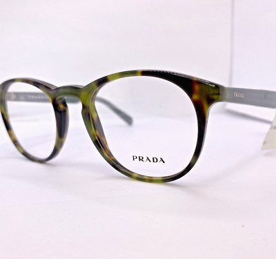 Prada Eyeglasses Authentic Frame VPR 19S LAB-1O1 48 [] 20 140 MM Grey Tortoise