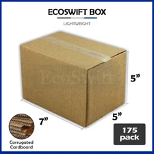 175 7x5x5 EcoSwift Cardboard Packing Moving Shipping Boxes Corrugated Box Carton