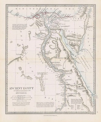 Antike ÄGYPTEN antike Landkarte von J&C Walker 1874 Kneipe. Edward Stanford