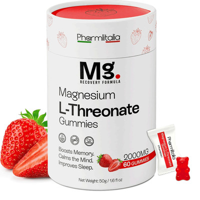 Magnesium L Threonate Gummies for Adults Kids 2000mg Brain Supplements