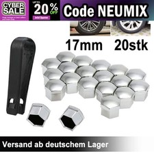 20x Kappen-Set 17mm Radmuttern Radschrauben Kappen Radschraubenkappen Silber