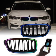 LED RGB K�hler Grill Voll Frontgrill Leuchtung Set f�r BMW F30 F31 3er 2013-2018