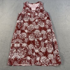 Gap Women's Burgundy & White Floral Sleeveless Shift Dress, Size XS