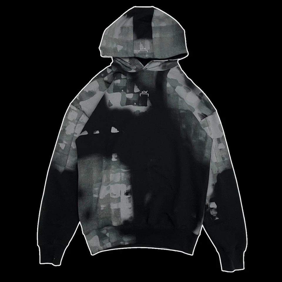A COLD WALL A COLD W Brush Stroke Hoodie Black Grey (Fits L XL)