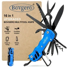 Bovgero Multitool Knife, 16 in 1 Pocket Knife, Handmade Multi Tool Knife, Bir...