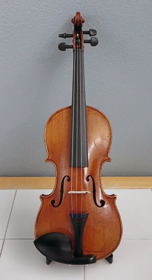 RESTORED ANTIQUE 4/4 VIOLIN LABELED EMILE GERMAIN 'a PARIS WITH CASE, CIRCA 1910