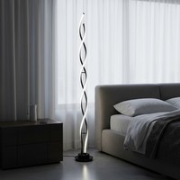 Metal Twist Floor Lamp Living Room Light Integrated LED Standard Standing Light
