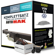Für VW T5 Pritsche,Fahrgestell Anhängerkupplung starr +eSatz 13pol 09-15 Kit NEU