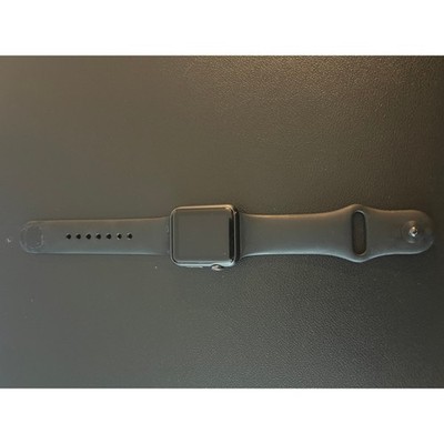 Apple Watch 1st Gen 38mm Space Gray Aluminum Case Black Sport Band 7000 Series