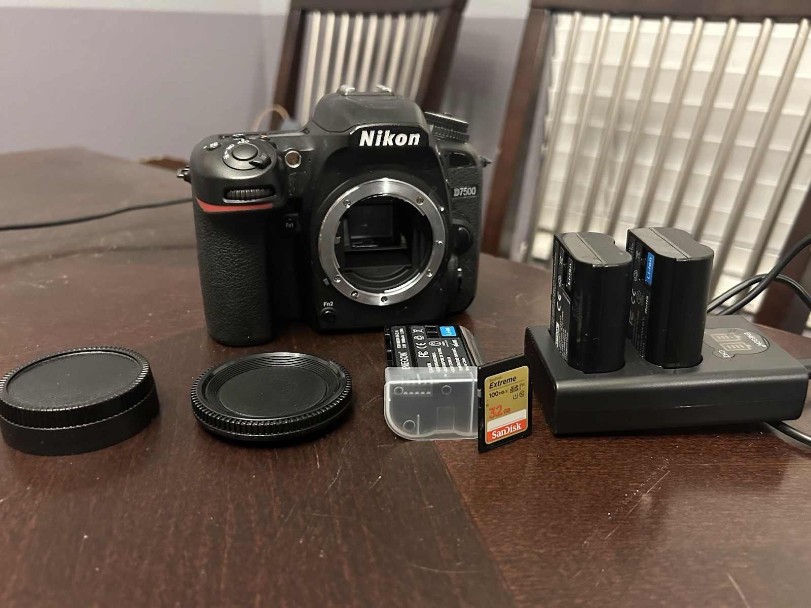 Nikon D7500 Digital SLR 4K Camera Body + Accessories