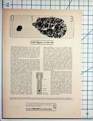 Philips Research Gold Crystals Lab Article Ephemera Mineralogy Science