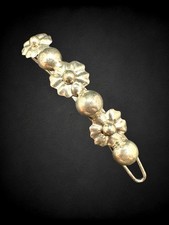 Vintage Taxco Mexico Sterling Silver 925 Floral Barrette Hair Clip   Mid Century