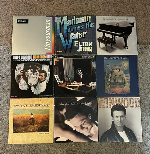 9 Lp Lot / J Geils , Winwood , Elton John , Wham , Tom Petty , Randy Newman