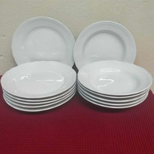 RICHARD GINORI VECCHIO SERVIZIO PIATTI IN PORCELLANA 6 PIANI 6 FONDI MARCHIO BLU