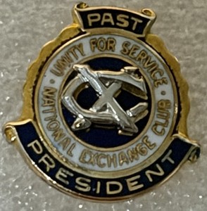 10K Gold National Exchange Club Past President VTG 1/2” Pin Tie Tack